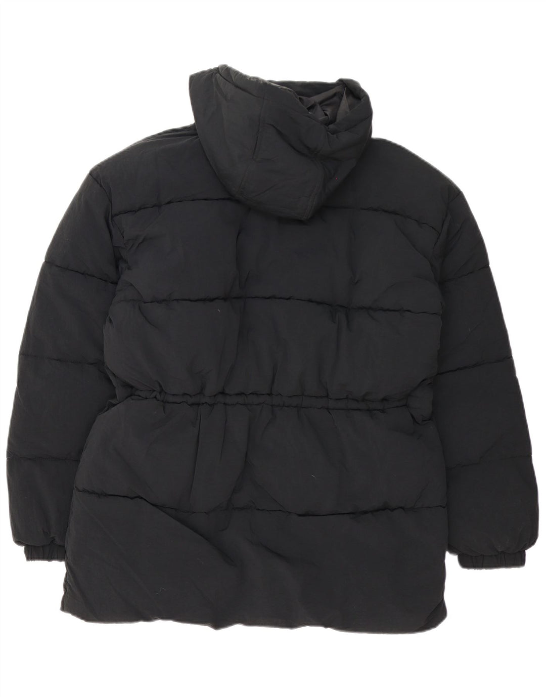 Damska kurtka z kapturem, oversize, wyściełana Topshop UK 8, mała, czarna, poliester