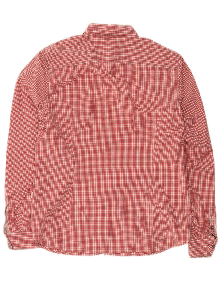 Damska koszula Timberland Slim Fit EU 42, duża, czerwona bawełna w kratkę