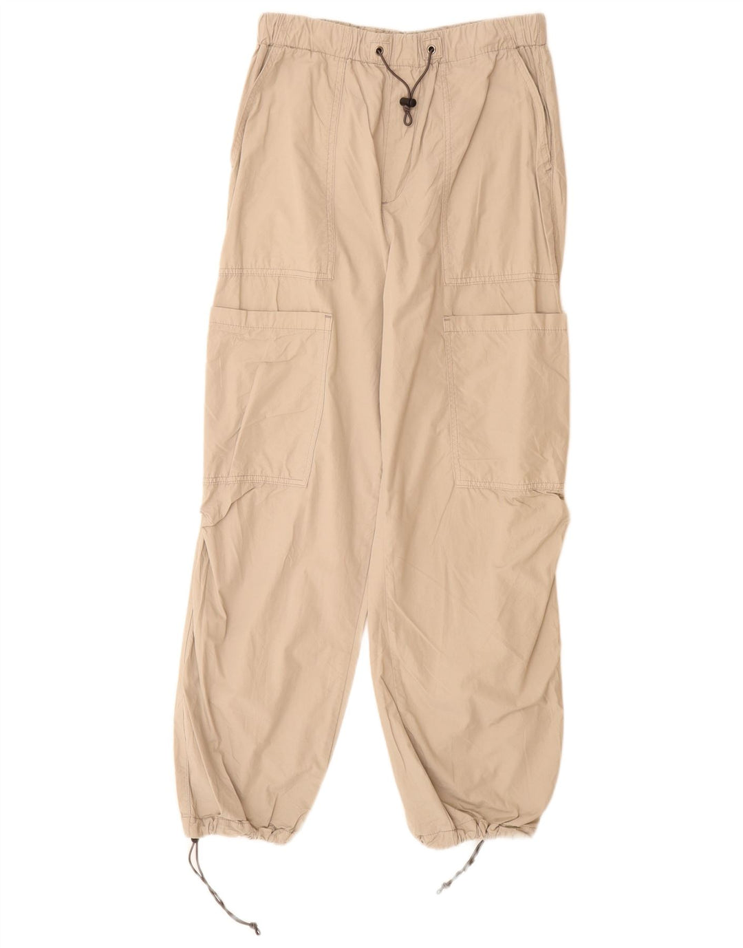 Spodnie damskie Zara Joggers Cargo małe W30 L29 Beżowa bawełna