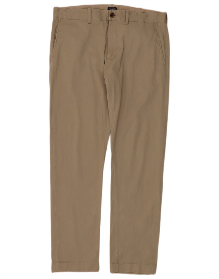 Damskie spodnie chino J. Crew Slim Fit W32 L30 Beżowa bawełna