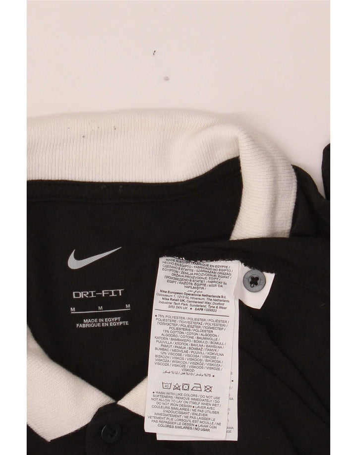 Męska koszulka polo Nike Dri Fit z grafiką, średni czarny poliester