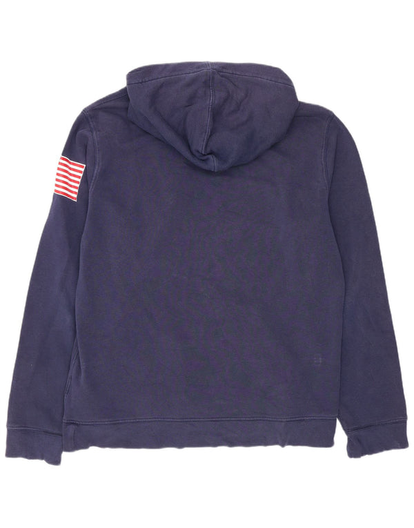 Chłopięcy sweter z kapturem Polo Ralph Lauren z grafiką 15-16 lat XL, granatowy
