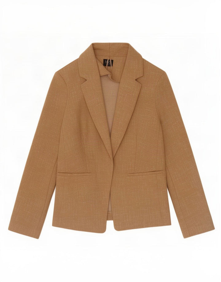 Marks & Spencer Damska marynarka oversize UK 10, mała, beżowa, nakrapiana