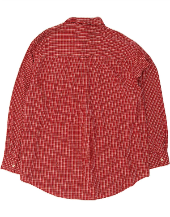 CHAPS Mens Easy Care Flannel Shirt 2XL Red Check Cotton Vintage Chaps and Second-Hand Chaps from Messina Hembry 