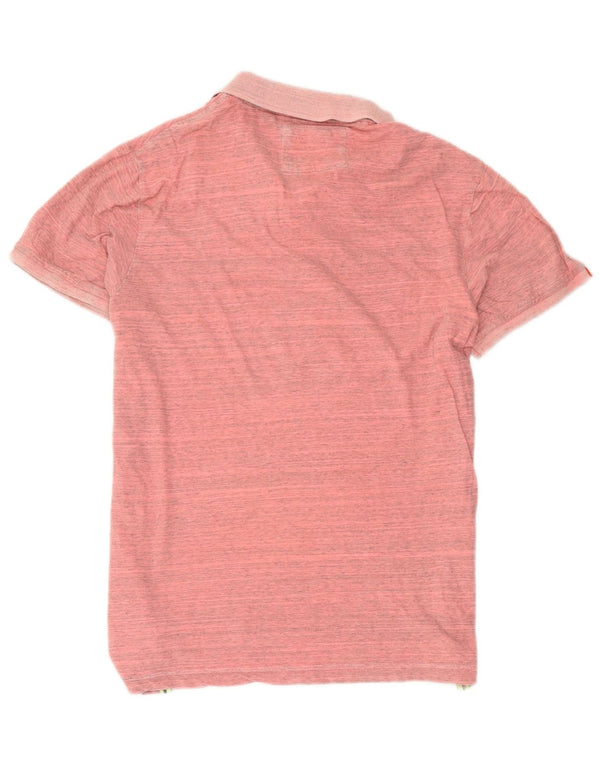 Męska koszulka polo Superdry 2XL Różowa, bawełniana w plamki
