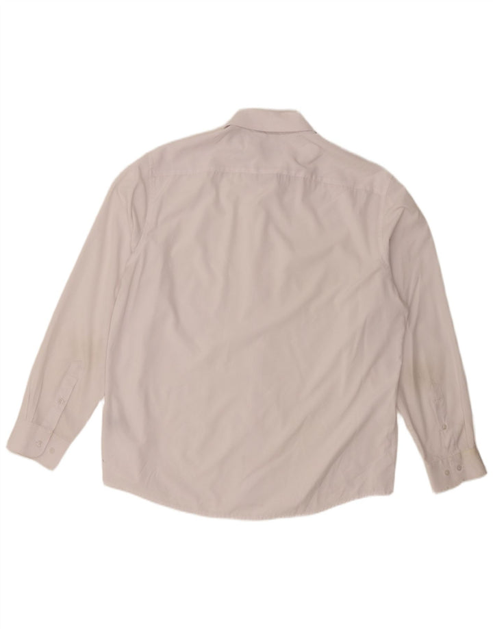Męska koszula o dopasowanym kroju Nautica, rozmiar 17 1/2 XL, biały poliester