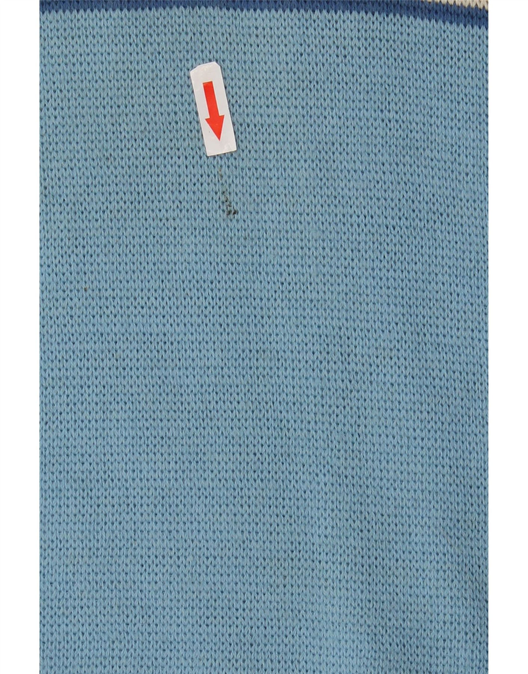 Vintage męski sweter z okrągłym dekoltem IT 48 Small Blue Colorblock
