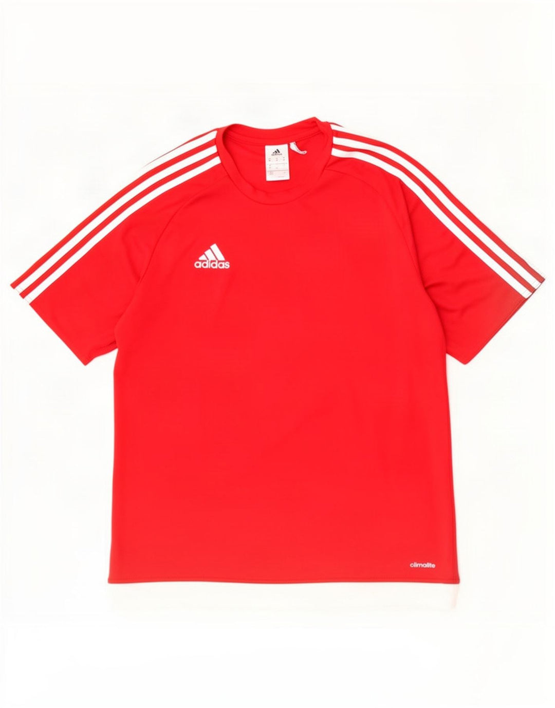 Męska koszulka Adidas Climalite Top z poliestru w kolorze średnio czerwonym