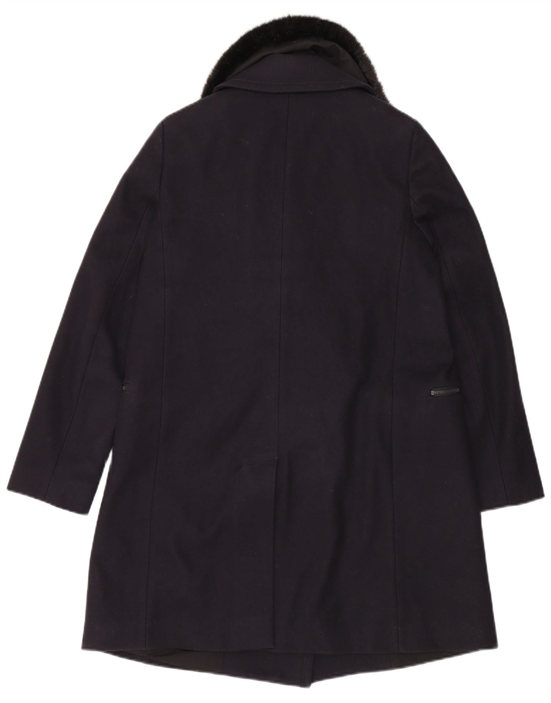 Płaszcz damski French Connection UK 12 Średni granatowy, dziewicza wełna