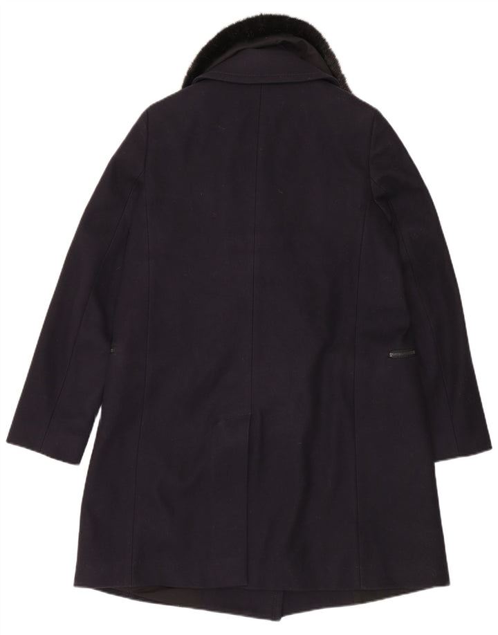 Płaszcz damski French Connection UK 12 Średni granatowy, dziewicza wełna