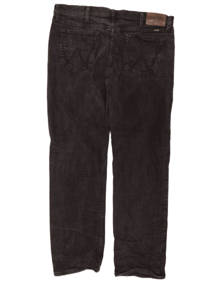 Męskie jeansy Wrangler o prostym kroju W38 L30, czarne, bawełniane