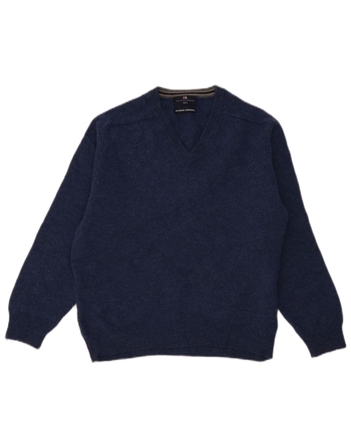 Marks & Spencer Damski sweter z dekoltem w kształcie litery V, UK 14, średni granatowy