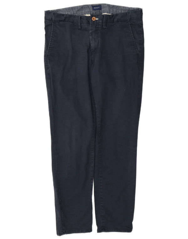 Spodnie męskie Gant Straight Chino W34 L30 Granatowa bawełna