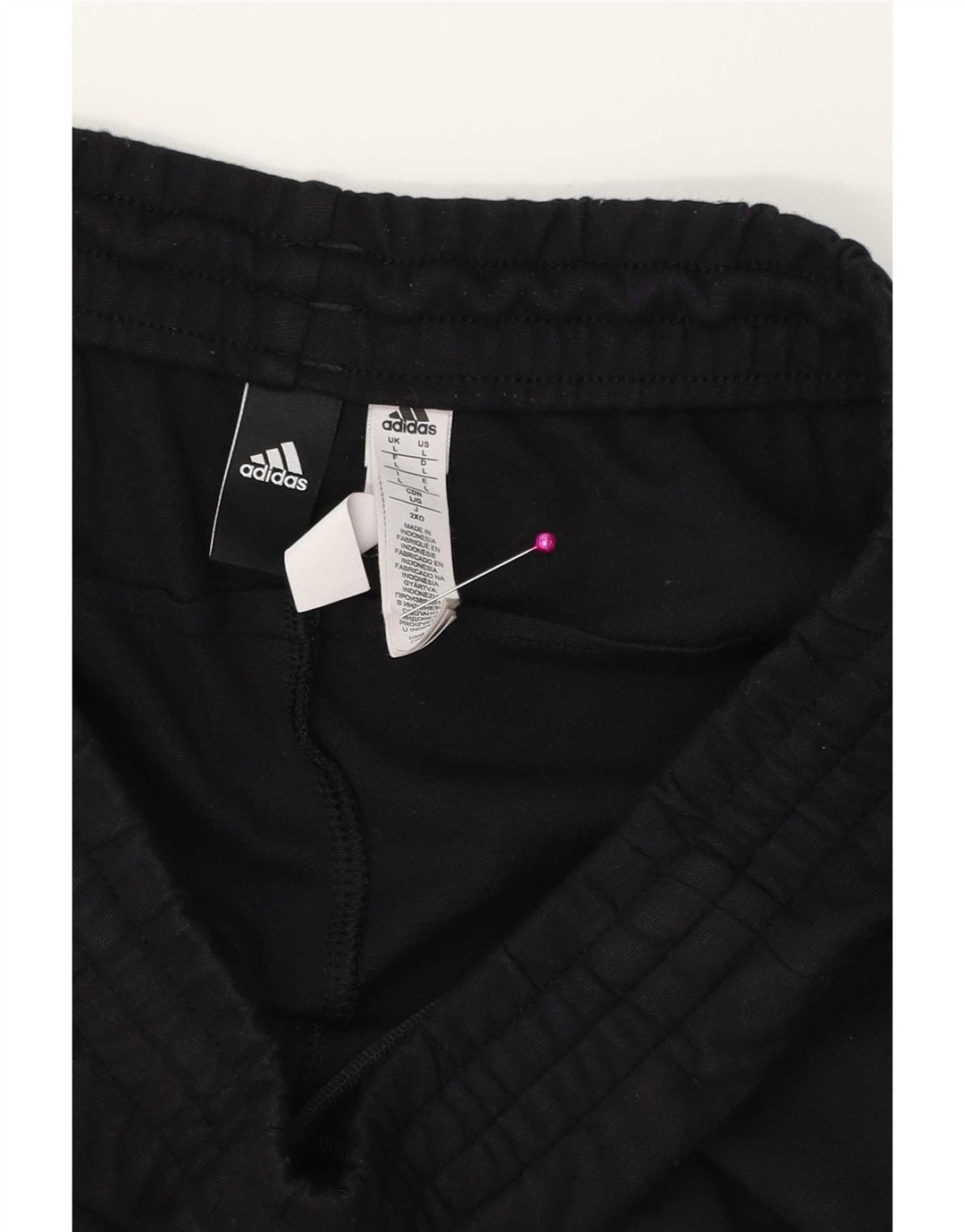 Męskie spodnie dresowe Adidas, duże, czarne, bawełniane