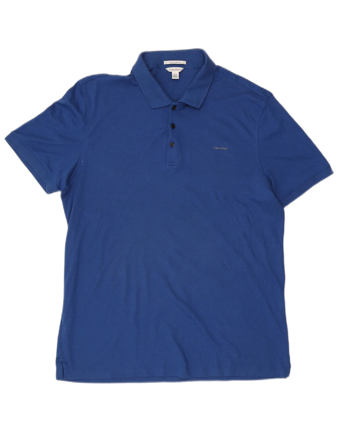 Męska koszulka polo CALVIN KLEIN, duża, niebieska, bawełniana