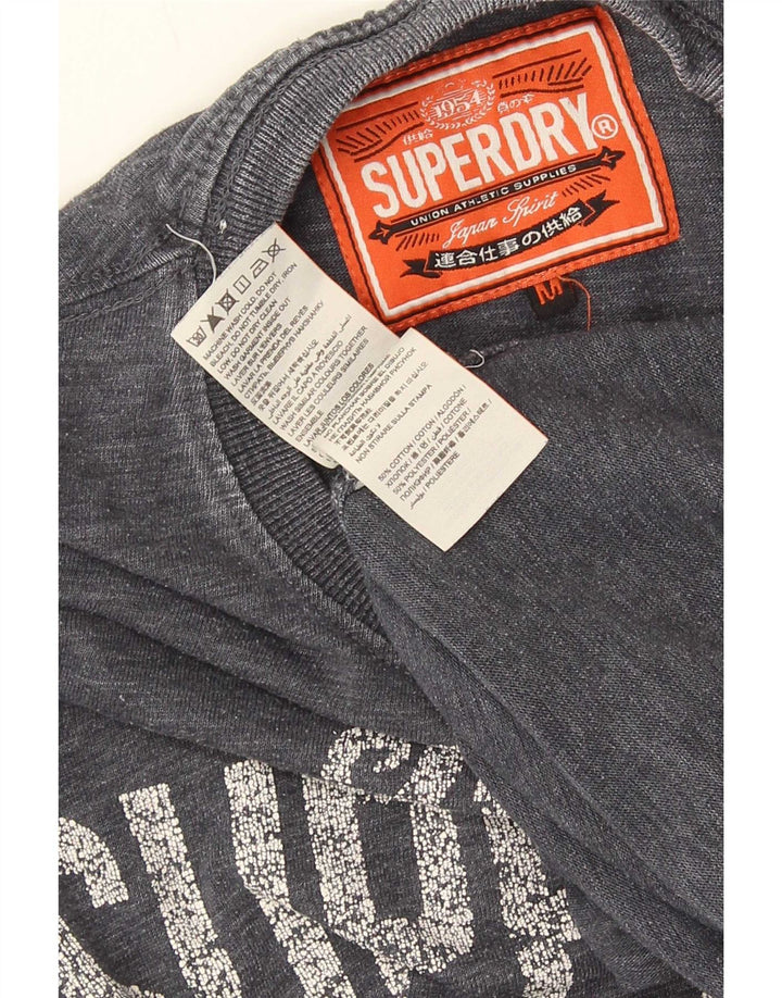 Męski T-shirt z grafiką Superdry, średnioszary, bawełniany