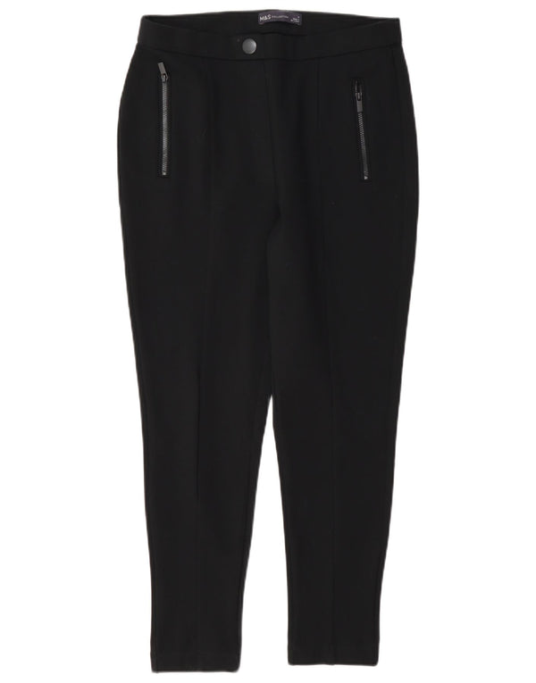 Marks & Spencer Damskie spodnie typu casual UK 10 Small W27 L24 Czarne