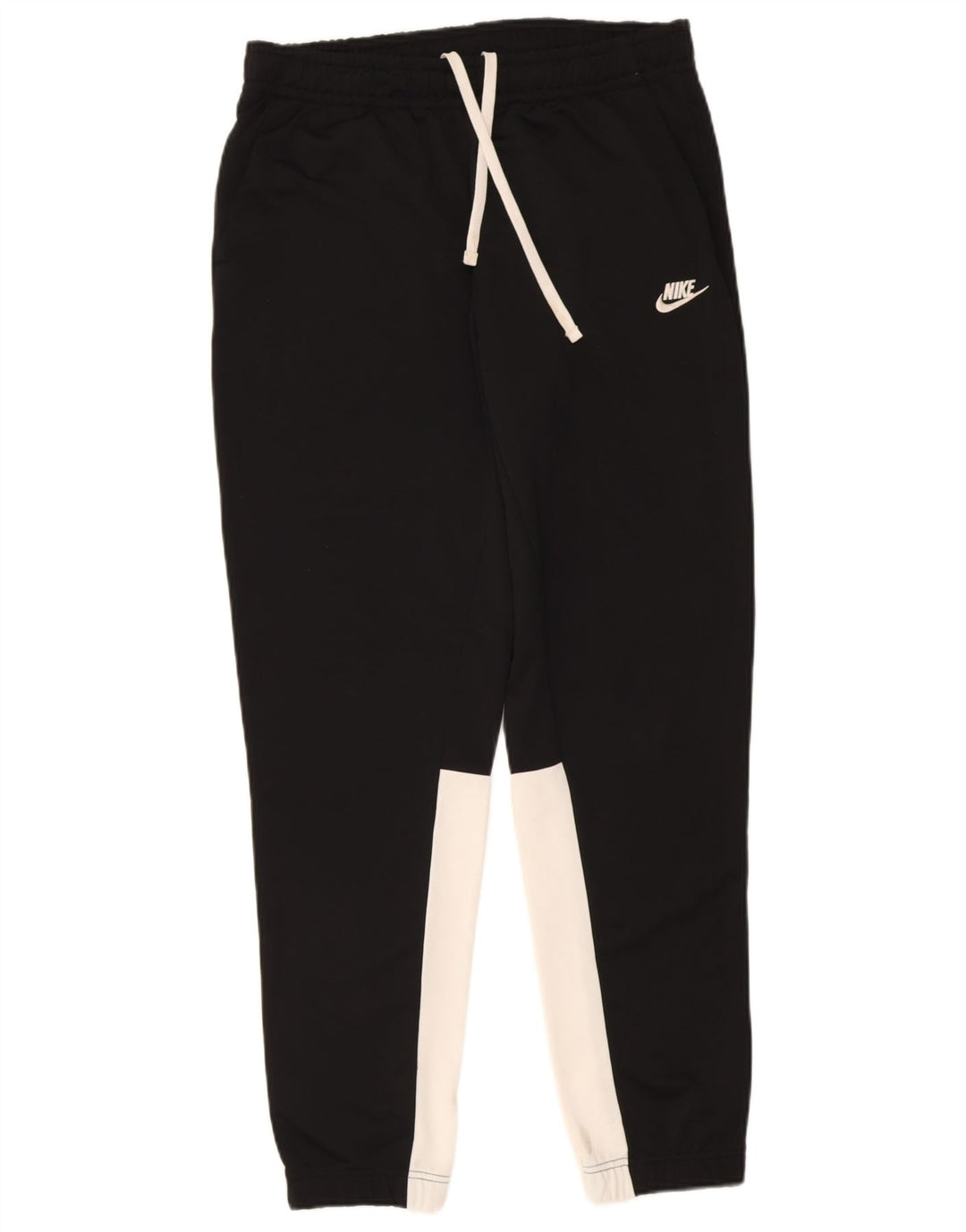 Męskie spodnie dresowe Nike Joggery, duży czarny poliester z blokami kolorów
