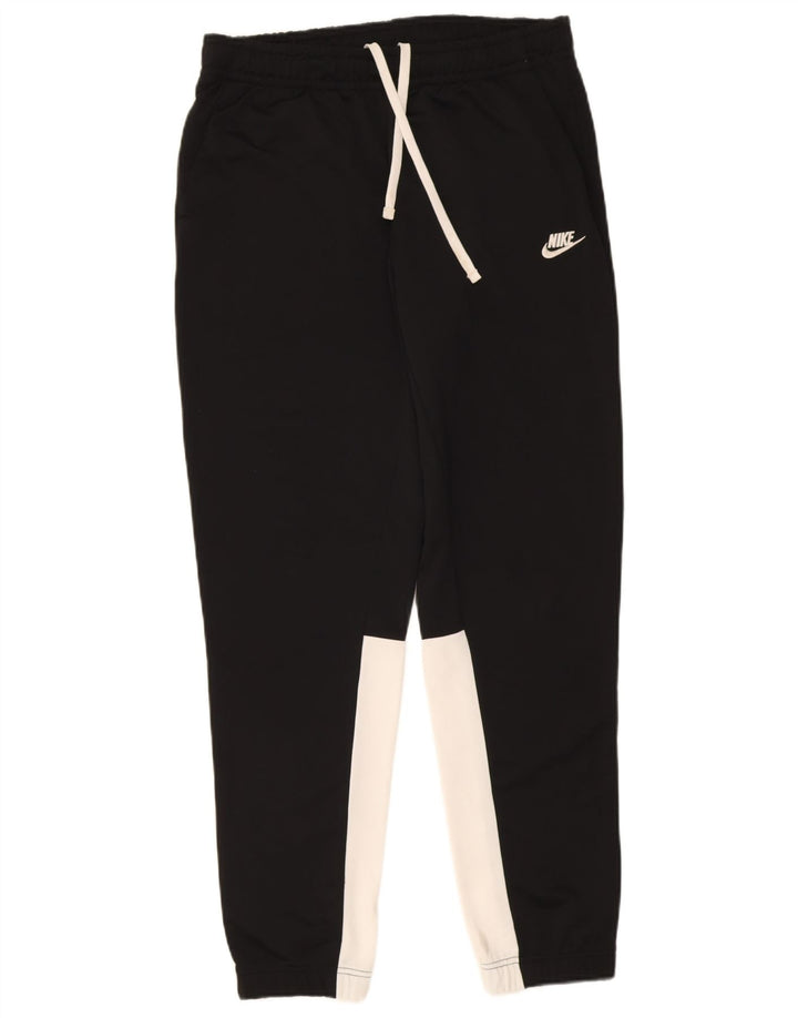 Męskie spodnie dresowe Nike Joggery, duży czarny poliester z blokami kolorów