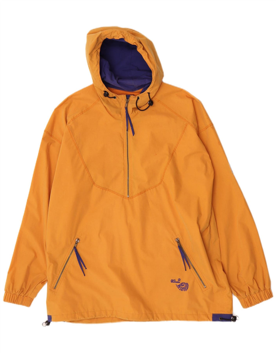 Męska kurtka Anorak z kapturem Jack Wolfskin UK 42 XL, żółty poliester