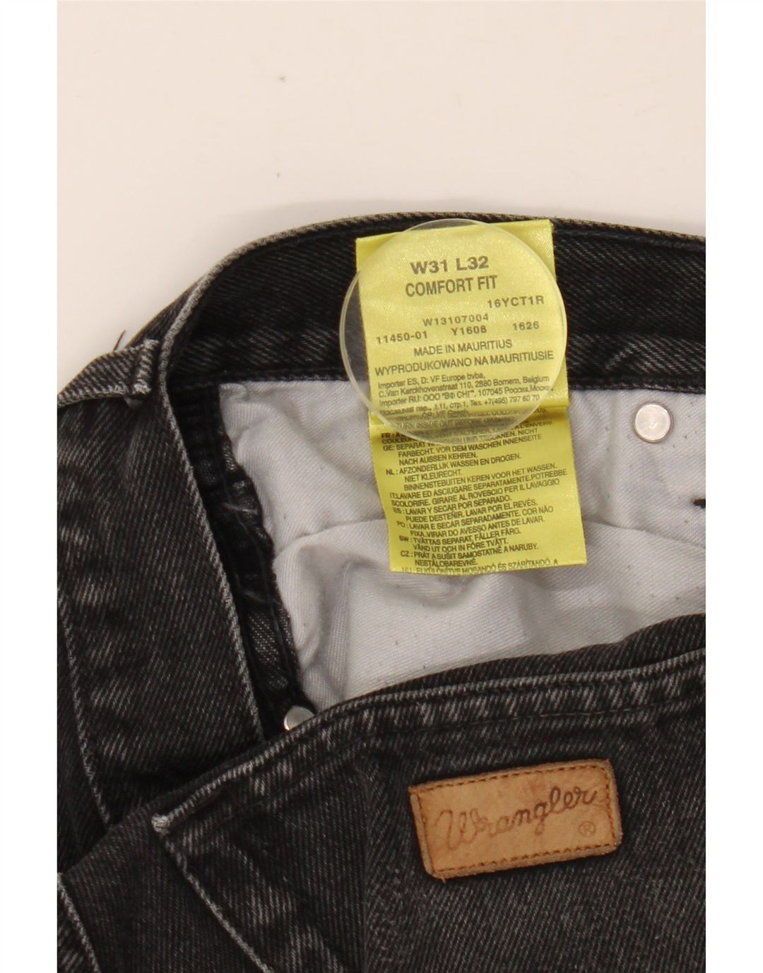 Męskie jeansy WRANGLER Comfort Fit W31 L32, czarne, bawełniane