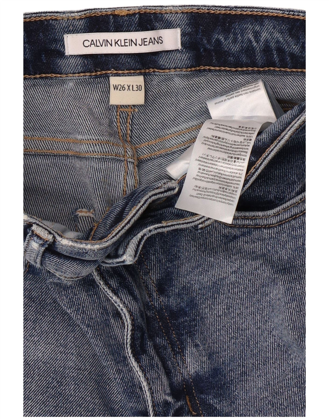 Damskie jeansy skinny Calvin Klein W26 L30 Niebieskie, bawełniane, klasyczne