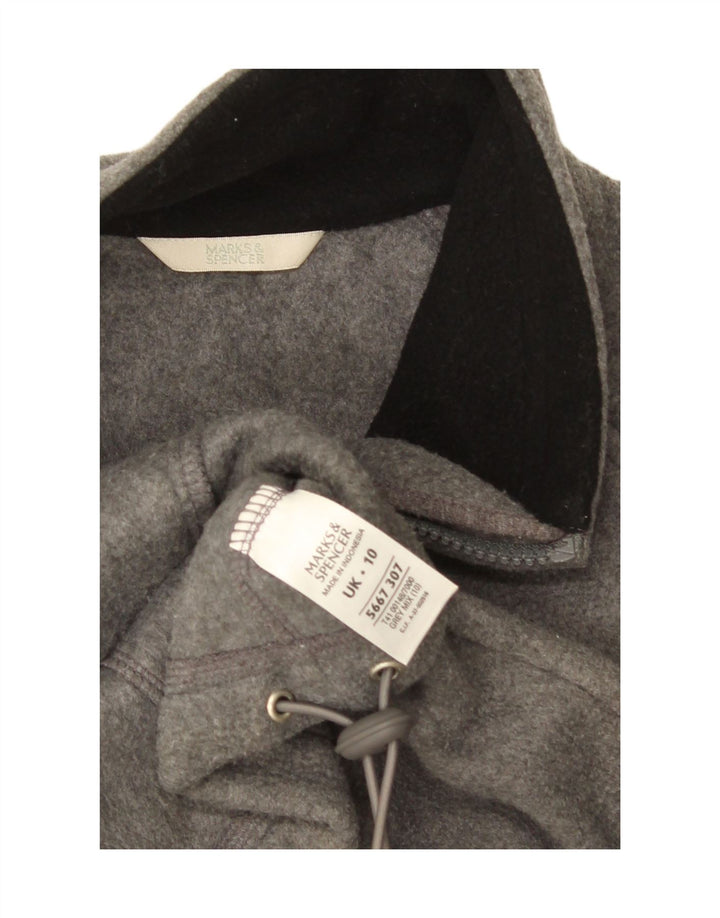 Marks & Spencer Damska kurtka polarowa oversize UK 10, mała, szary poliester