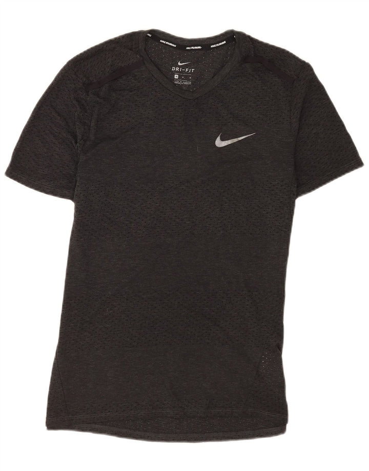 Męski T-shirt Nike Dri Fit Top, średni szary poliester