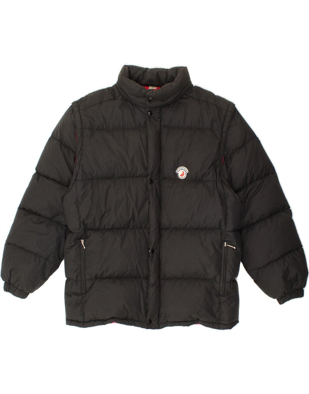 VINTAGE Boys Padded Jacket 13-14 Years XL Black Cotton Vintage Vintage and Second-Hand Vintage from Messina Hembry 