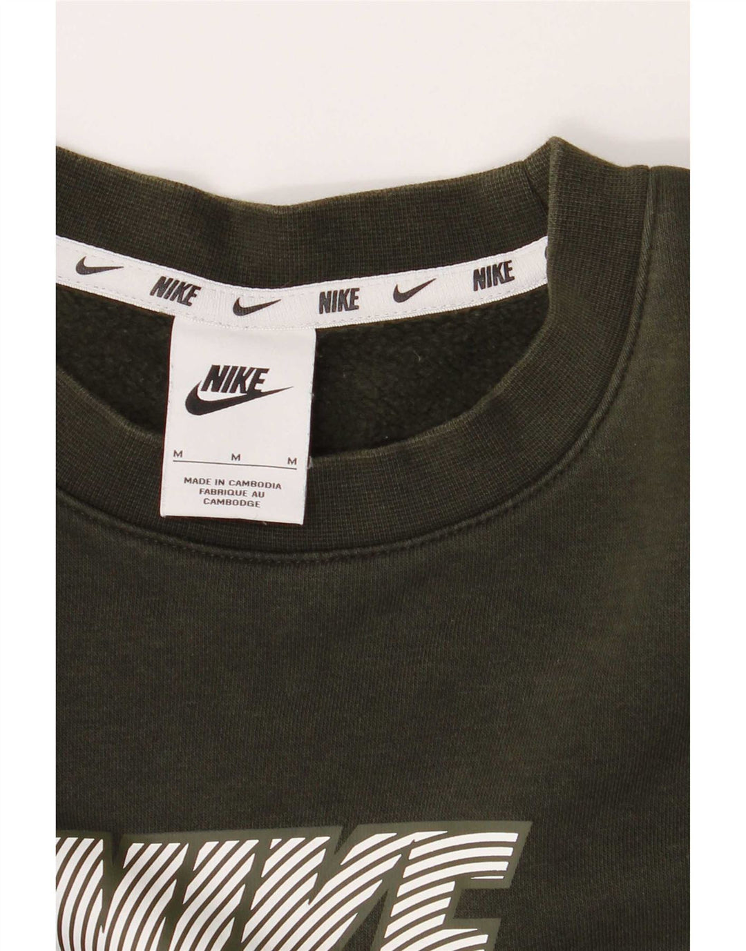 Męska bluza z grafiką Nike, bawełniana, w kolorze średniego khaki