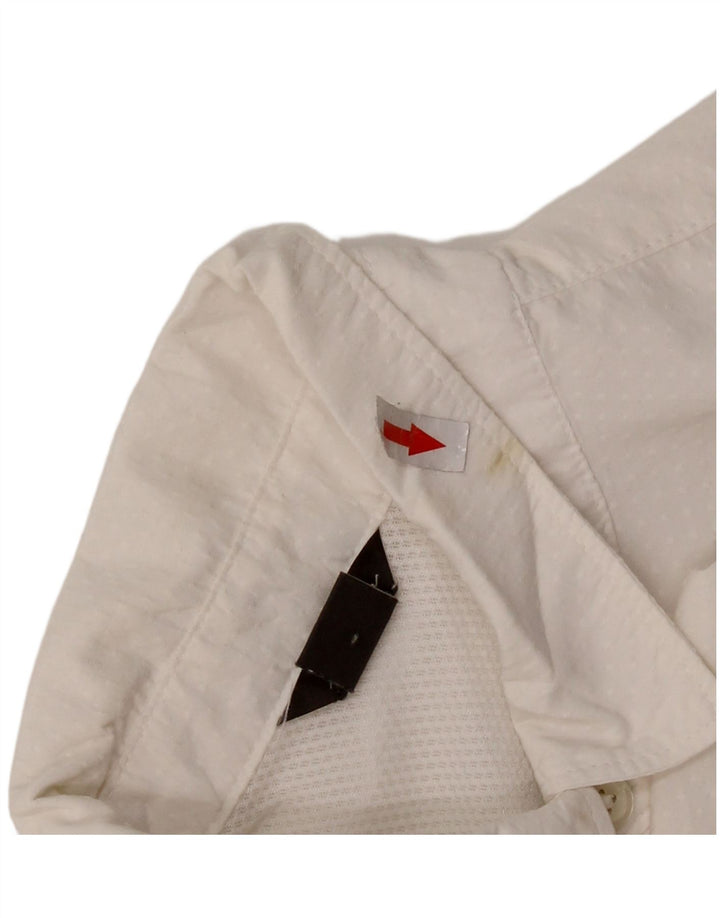 Damska bluzka koszulowa EDDIE BAUER UK 10 Small White Spotted Nylon