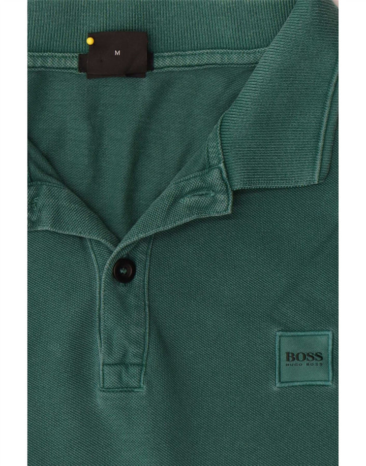 Męska koszulka polo Hugo Boss, średnia zielona bawełna