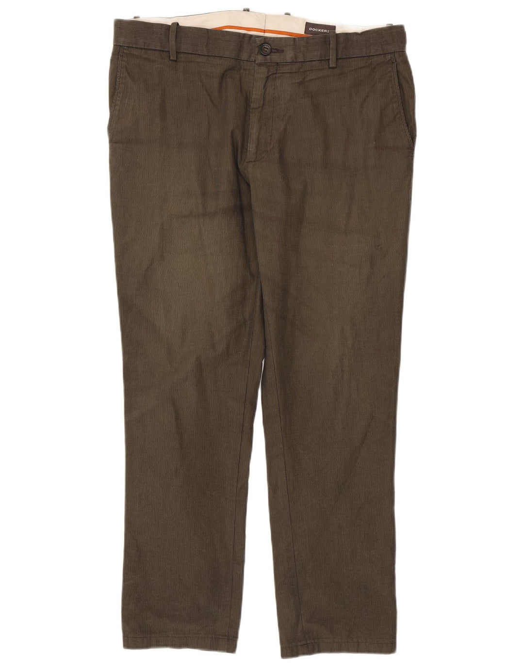 Męskie proste spodnie chino Dockers W34 L28 Khaki w kratkę