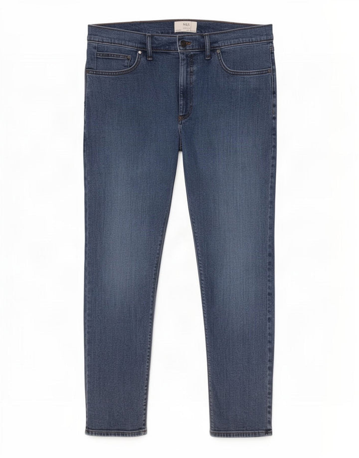 Marks & Spencer Męskie jeansy slim W38 L29 Niebieskie bawełniane