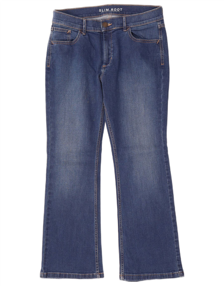 Marks & Spencer Damskie jeansy Slim Bootcut UK 12 Medium W30 L28 Niebieskie bawełniane