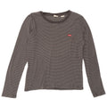 Damski top Levi's z długim rękawem, UK 14, średnioszary, bawełniany w prążki