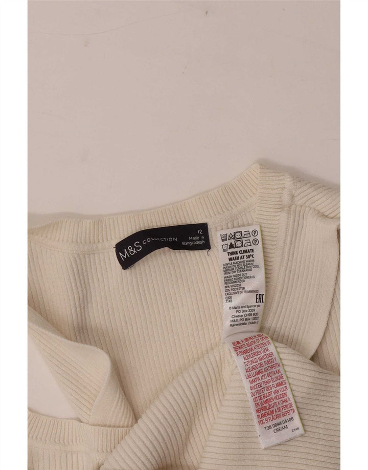 Damski podkoszulek Marks & Spencer Crop Vest UK 12 Średniobiała wiskoza