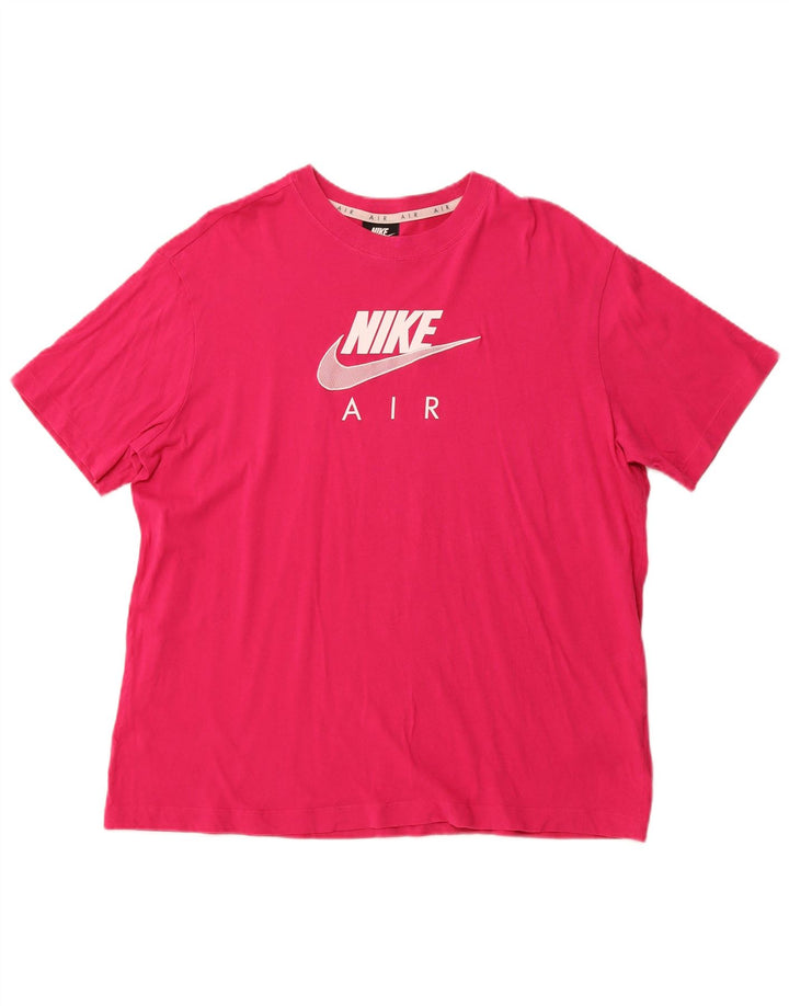 Męski T-shirt NIKE Air Graphic Top, średni, różowy, bawełniany