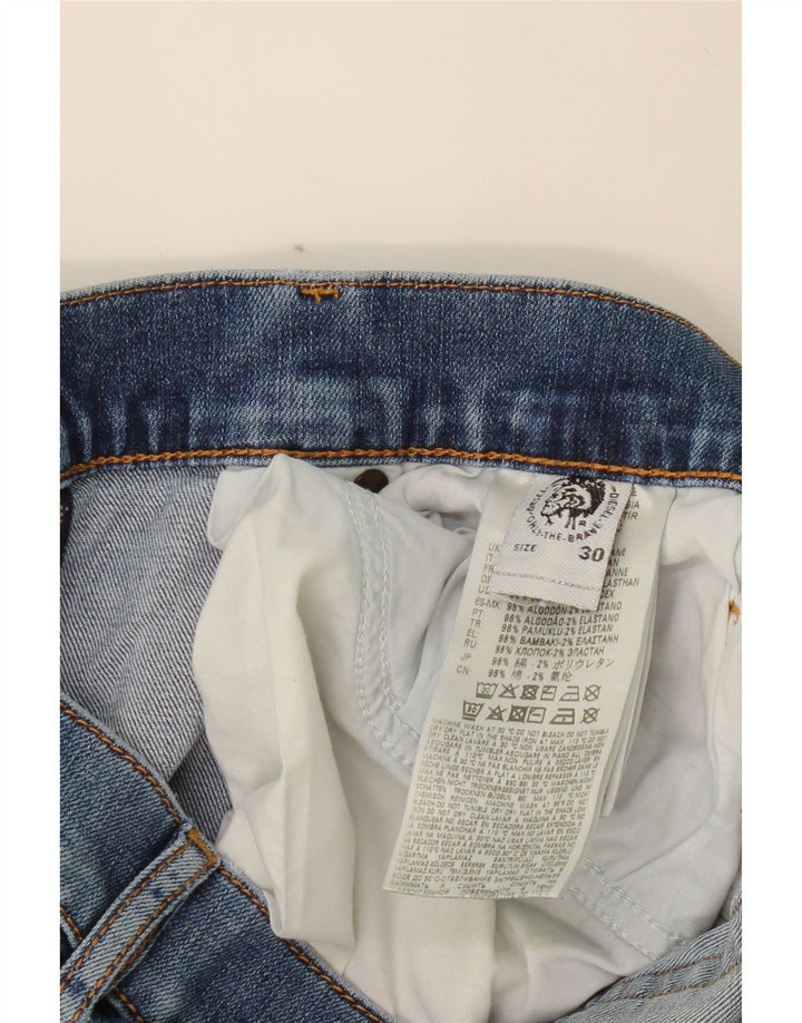 DIESEL Damskie proste dżinsy W30 L27 Niebieskie bawełniane