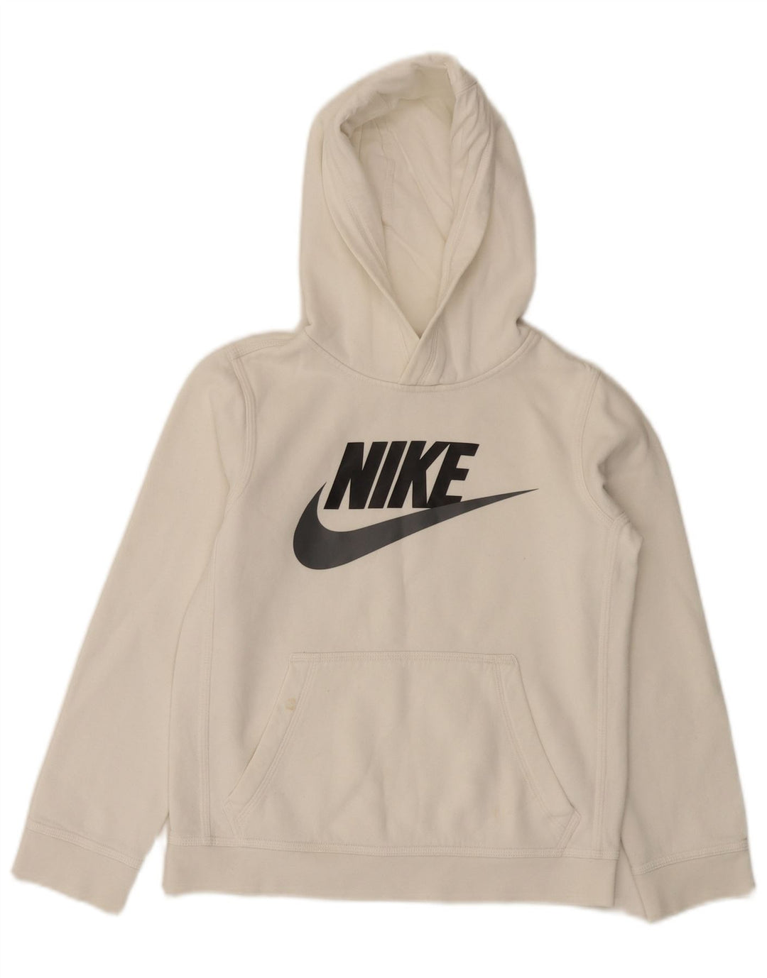 Chłopięca bluza z kapturem NIKE Graphic Standard Fit, 10-11 lat, średnia biel