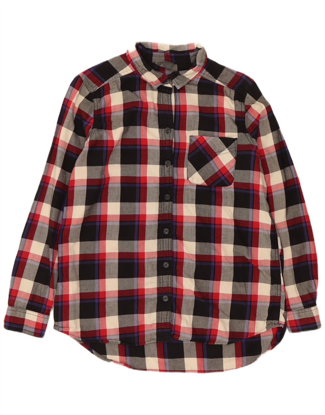 EDDIE BAUER Damska koszula flanelowa UK 14, średnia wielobarwna bawełniana krata