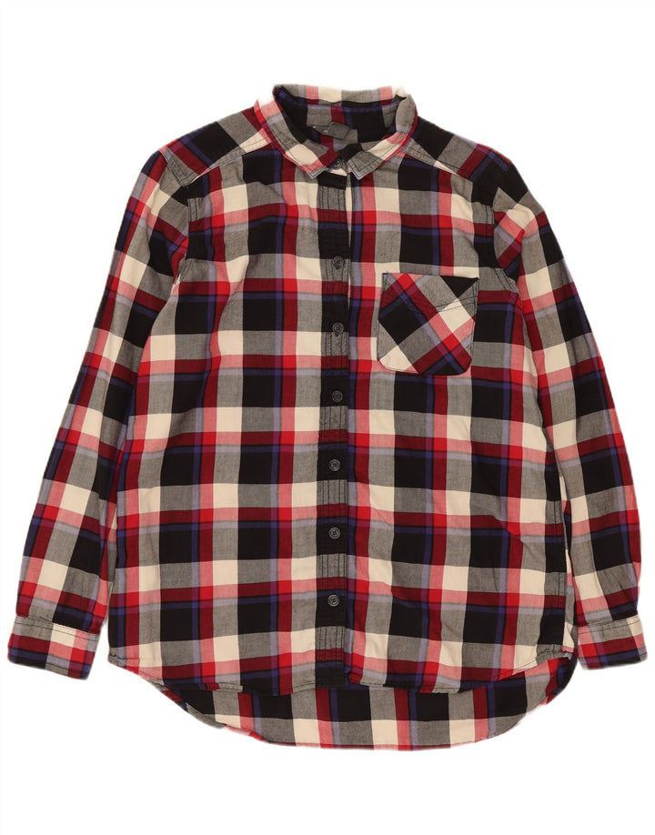 EDDIE BAUER Damska koszula flanelowa UK 14, średnia wielobarwna bawełniana krata