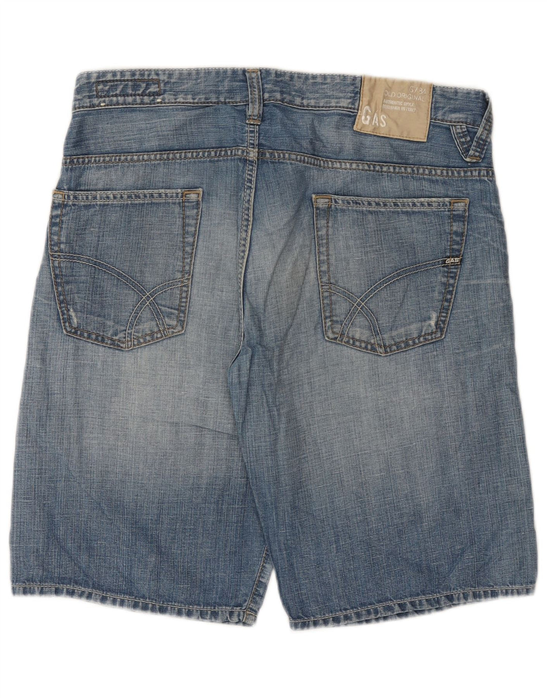 Męskie spodenki jeansowe Gas W34, duże, niebieskie, bawełniane