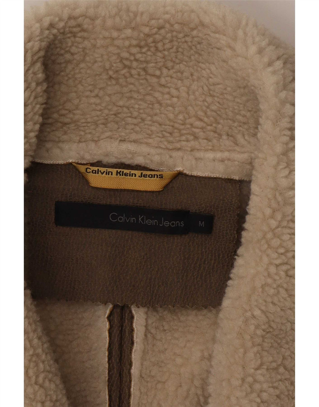 Damska kurtka Sherpa Calvin Klein Jeans UK 14, średni brąz, poliester