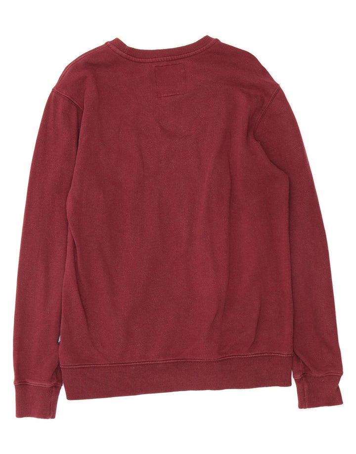 VANS Mens Graphic Sweatshirt Jumper Small Burgundy Cotton Vintage Vans and Second-Hand Vans from Messina Hembry 