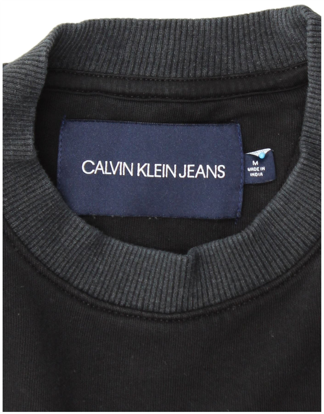 Męski sweter CALVIN KLEIN JEANS, średniej wielkości, czarny, bawełniany