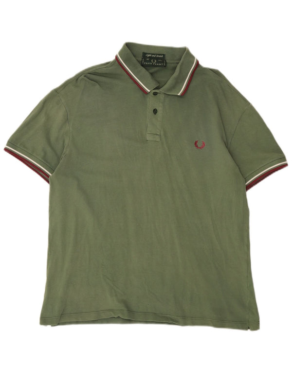 Męska koszulka polo FRED PERRY, duża, zielona