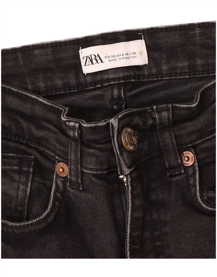 Damskie jeansy Crop Bootcut Zara EU 38 Small W28 L25 Czarne