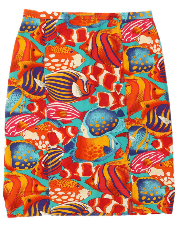 Spódnica damska Max Mara UK 14 duża W32 wielobarwny nadruk zwierzęcy