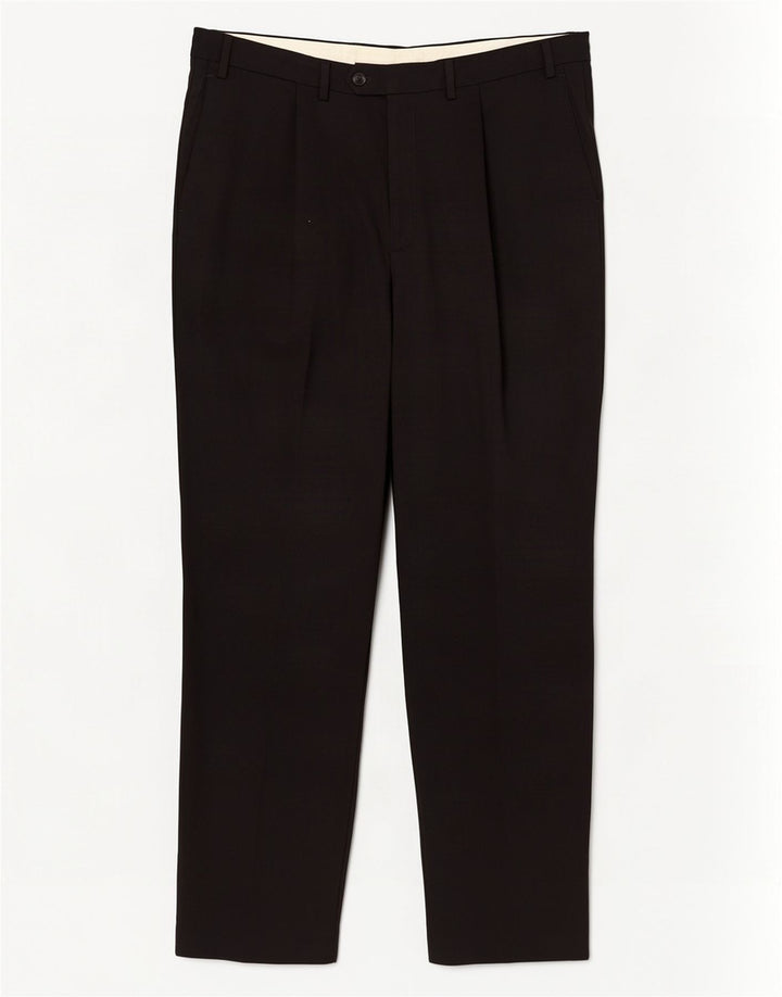 Damskie spodnie garniturowe Marks & Spencer W40 L33 Czarna wełna